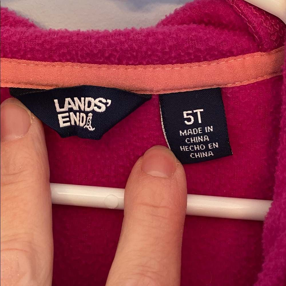 Lands End Toddler Girl Fleece Jacket - Picture 7 of 9